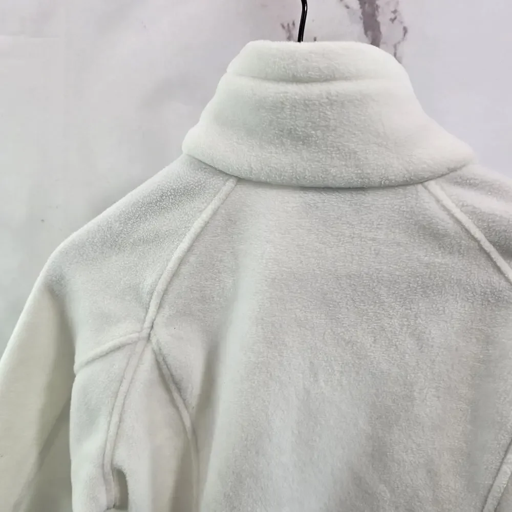 Columbia Jacket Womens Small White Full Zip Fleece Steens Mountain